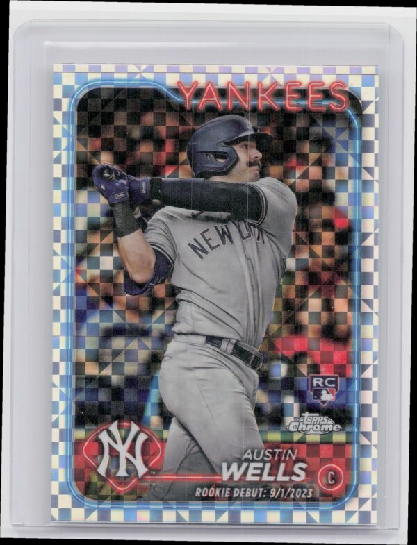 2024 Topps Chrome Update Austin Wells X Fractors #USC197 Yankees