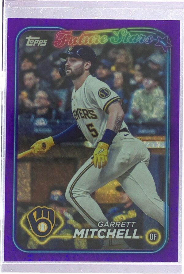 2024 Topps Garrett Mitchell Purple Holofoil /799 #447 Brewers