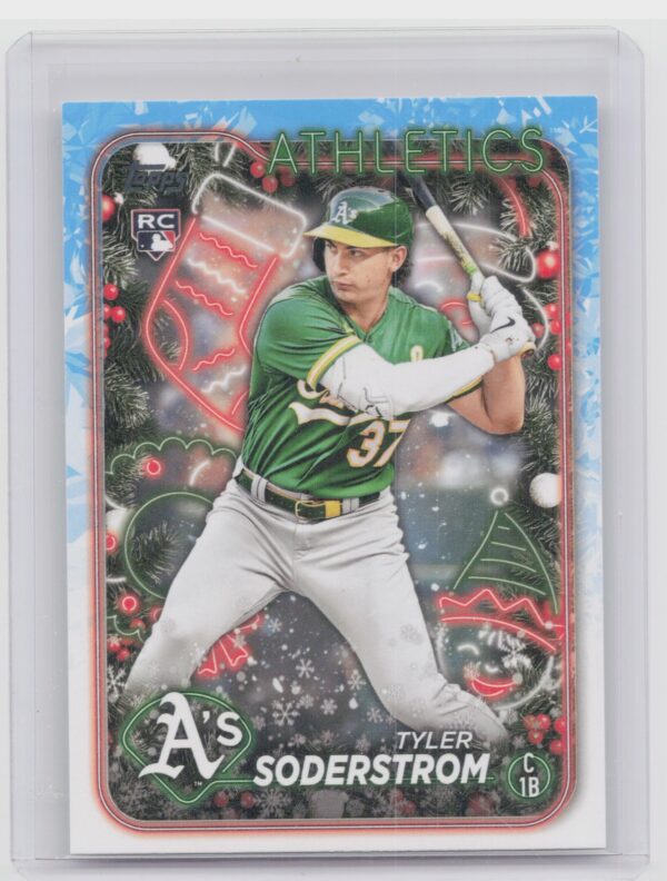 2024 Topps Holiday Tyler Soderstrom RC #H127 Athletics