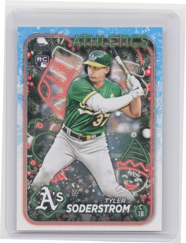 2024 Topps Holiday Tyler Soderstrom Rookie H127 Athletics