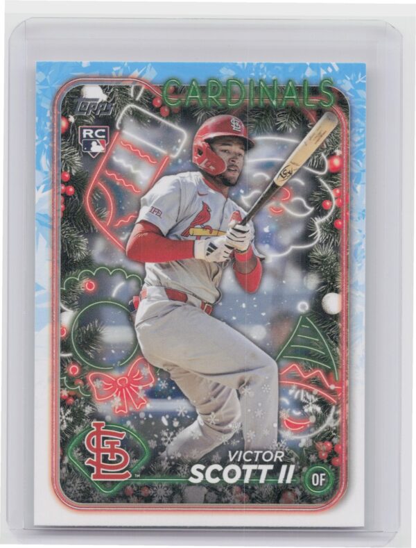 2024 Topps Holiday Victor Scott II Rookie H105 Cardinals