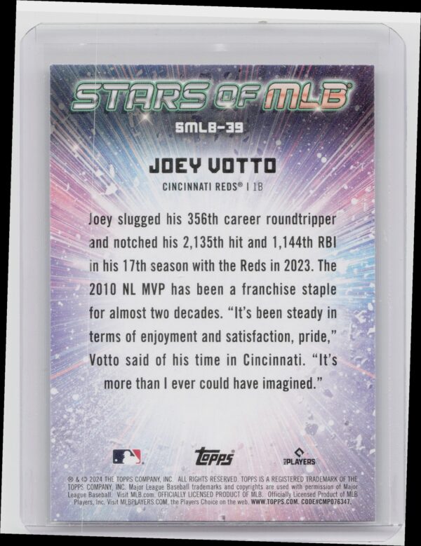 2024 Topps Joey Votto #SMLB-39 Reds Stars of MLB - Image 3