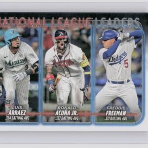 2024 Topps National League Leaders Batting Average ( Arraez / Acuña / Freeman)
