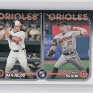 2024 Topps Update David Bañuelos  / Matt Krook RC #US315 Orioles
