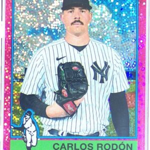 2025 Heritage Carlos Rodon Chrome Pink Sparkle Refractor #481 Yankees