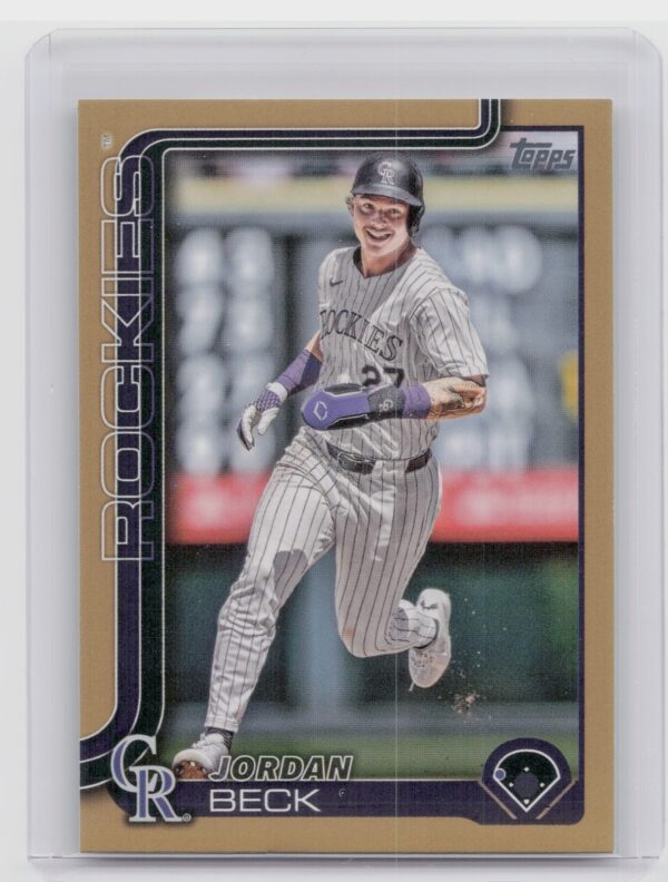 2025 Topps Jordan Beck Gold /2025 #139 Rockies
