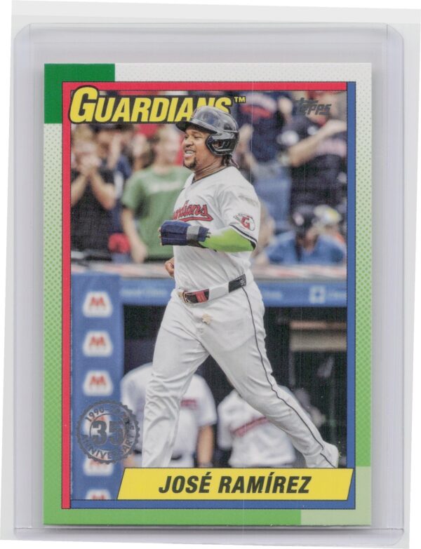 2025 Topps Jose Ramirez #T90-51 Guardians 1990 Topps Baseball 35th Anniversary