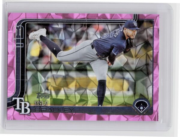 2025 Topps Taj Bradley Pink Diamante Foil #183 Rays
