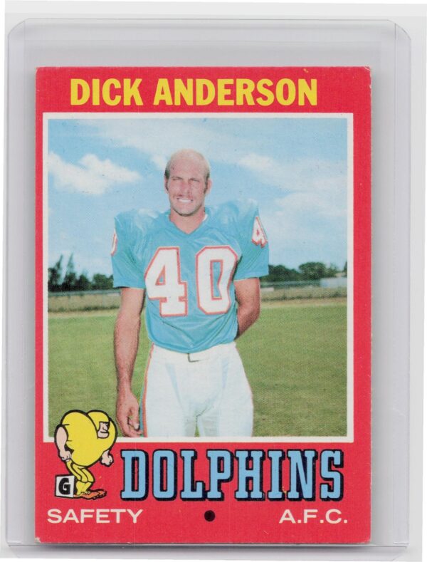 1971 Topps Dick Anderson #67 Dolphins