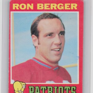 1971 Topps Ron Berger RC #107 Patriots