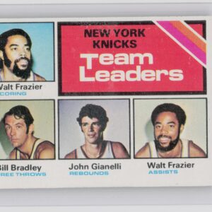 1975-76 Topps Knicks Team Leaders Walt Frazier / Bill Bradley / John Gianelli