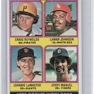 1976 Topps 1976 Rookie Infielders Reynolds / Johnson / LeMaster / Manuel RC