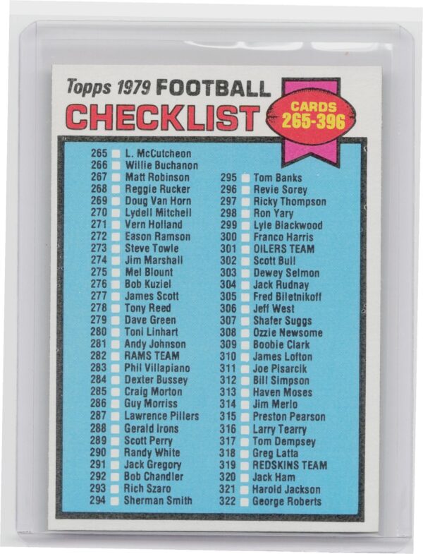 1979 Topps Checklist 265-396 #368