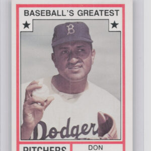 1982 TCMA Baseball's Greatest Pitchers (White Back) Don Newcombe #10 Dodgers