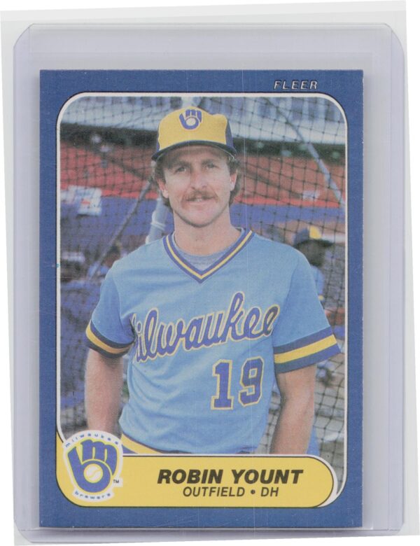 1986 Fleer Robin Yount #506 Brewers