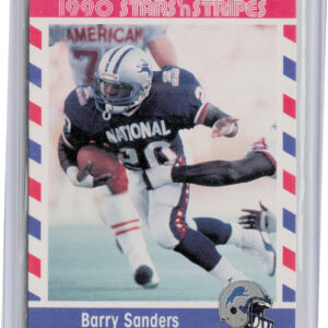 1990 Asher Candy Stars 'n Stripes Barry Sanders #44 Lions