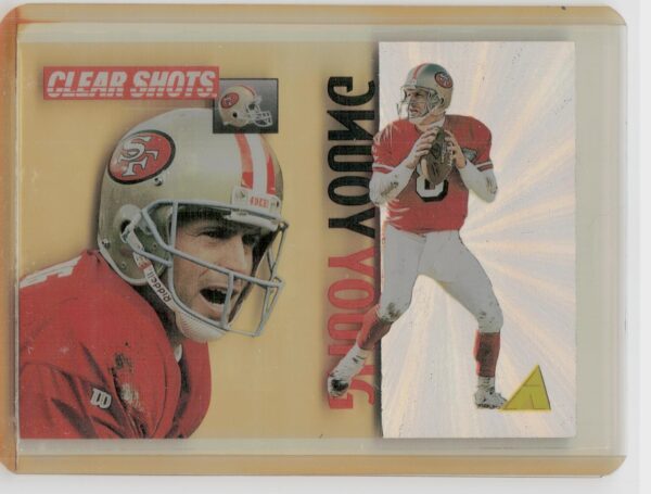 1995 Pinnacle Steve Young #3 49ers Clear Shots