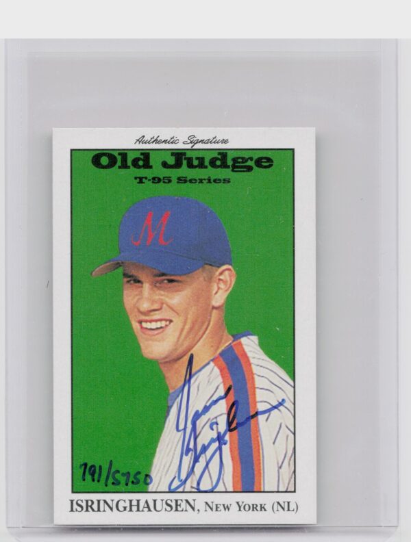 1995 Signature Rookies Old Judge Jason Isringhausen Auto /5750 #20 Mets Signatu