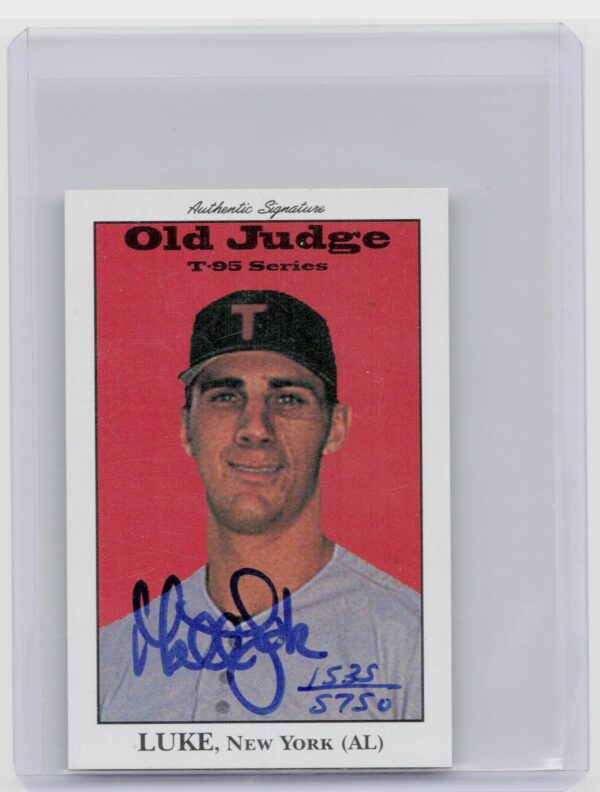 1995 Signature Rookies Old Judge Matt Luke Auto /5750 #23 Yankees Signatures