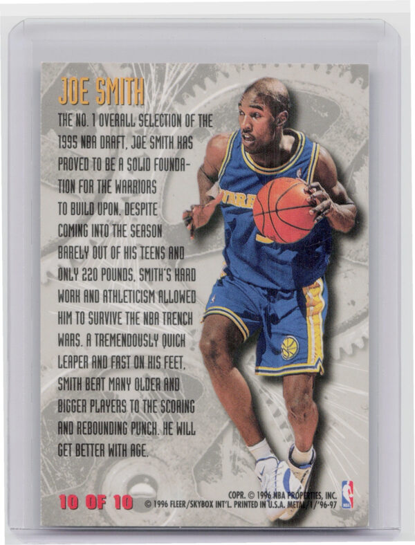 1996-97 Metal Joe Smith #10 Warriors Power Tools - Image 3