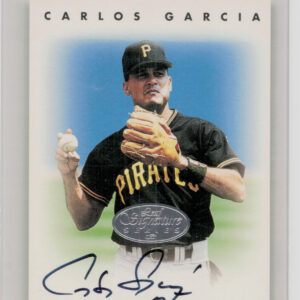 1996 Leaf Signature Series Carlos Garcia AU #NNO Pirates Autographs Silver