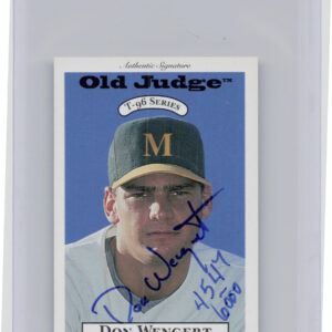 1996 Signature Rookies Old Judge Don Wengert AU SN6000 #36 Stars Signatures