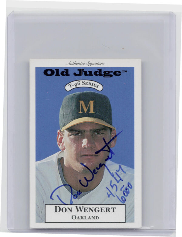 1996 Signature Rookies Old Judge Don Wengert AU SN6000 #36 Stars Signatures