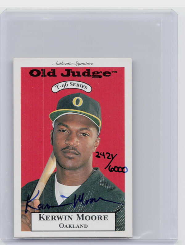 1996 Signature Rookies Old Judge Kerwin Moore AU SN6000 #22 Stars Signatures