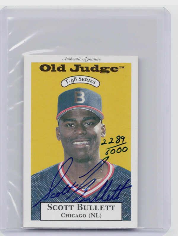 1996 Signature Rookies Old Judge Scott Bullett AU SN6000 #6 Cubs Signatures