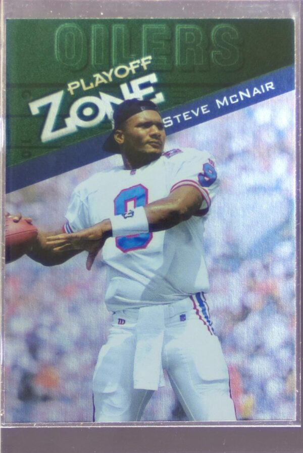 1997 Playoff Zone Steve McNair #100 Oilers