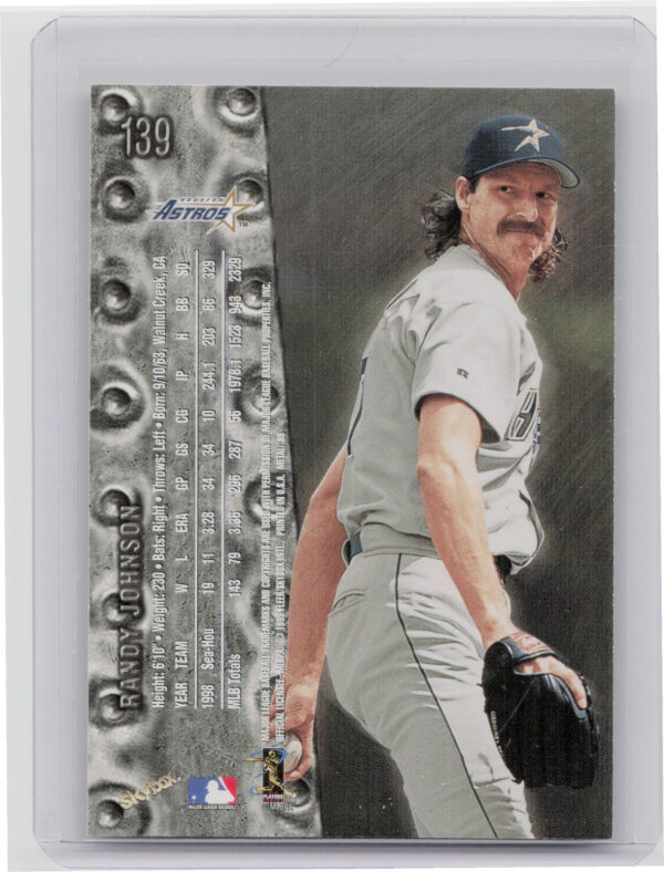 1999 Metal Universe Randy Johnson #139 Astros - Image 3