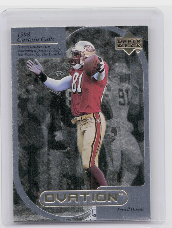 1999 Upper Deck Ovation Terrell Owens #CC16 49ers Curtain Calls