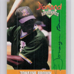 2000 Diamond Authentics Autographs Tonayne Brown AU SN3250 #17 GreenJackets