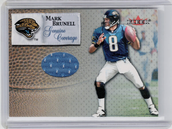 2000 Fleer Tradition Mark Brunell MEM #NNO Jaguars Genuine Coverage