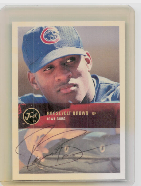 2000 Just Roosevelt Brown AU #BA-02 Cubs Autographs