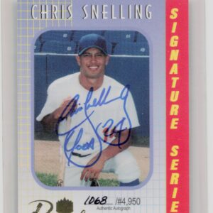 2000 Royal Rookies Chris Snelling Auto /4950 #10 Mariners Autographs