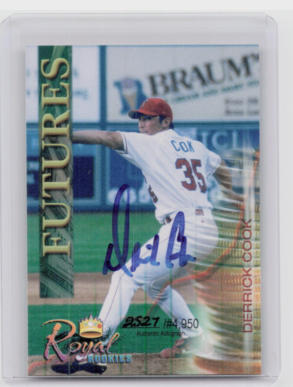 2000 Royal Rookies Futures Derrick Cook AU SN4950 #31 Drillers Autographs
