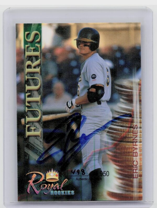 2000 Royal Rookies Futures Eric Byrnes Auto /4950 #14 A's Autographs