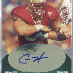 2000 SAGE HIT Chris Hovan Auto RC #42 Eagles Autographs Diamond Die-Cut