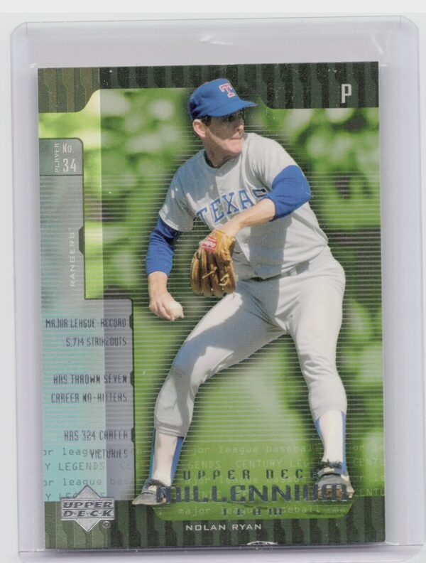 2000 Upper Deck Legends Nolan Ryan #UD9 Rangers Millennium Team