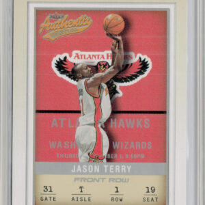 2001-02 Fleer Authentix Jason Terry Front Row Parallel SN100 #80 Hawks