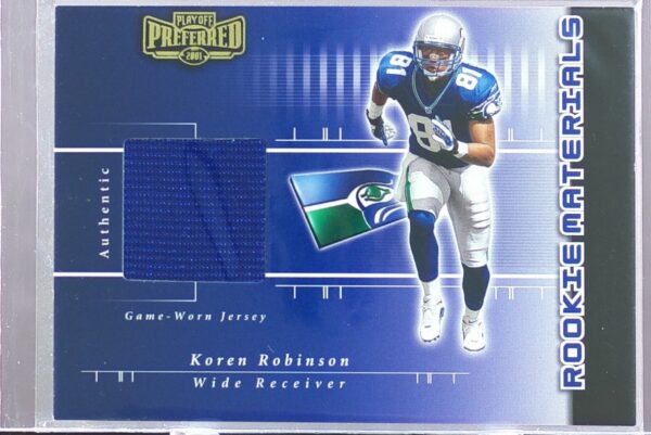 2001 Playoff Preferred Koren Robinson /400 RC JSY #204 Seahawks