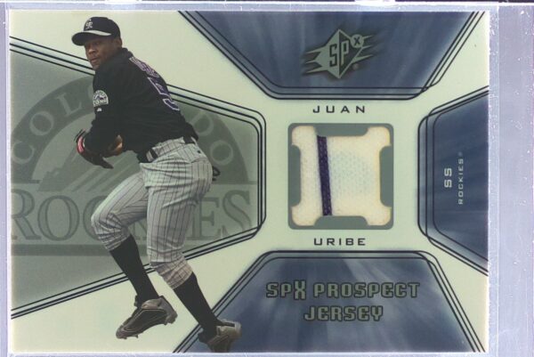 2001 SPx Juan Uribe RC JSY #133 Rockies