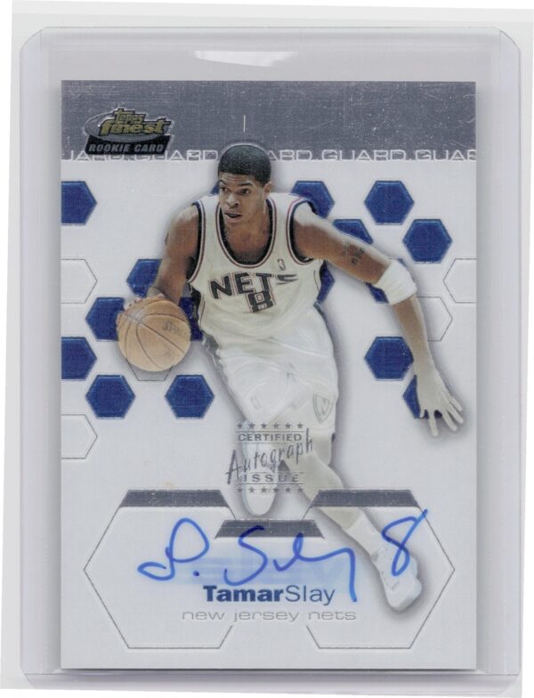 2002-03 Finest Tamar Slay AU RC SN999 #105 Nets