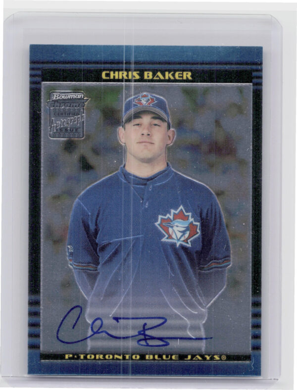 2002 Bowman Chrome Chris Baker AU RC #405 Jays