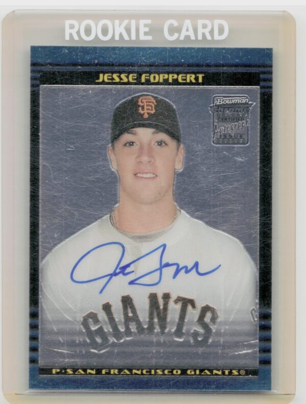 2002 Bowman Chrome Jesse Foppert AU RC #395 Giants