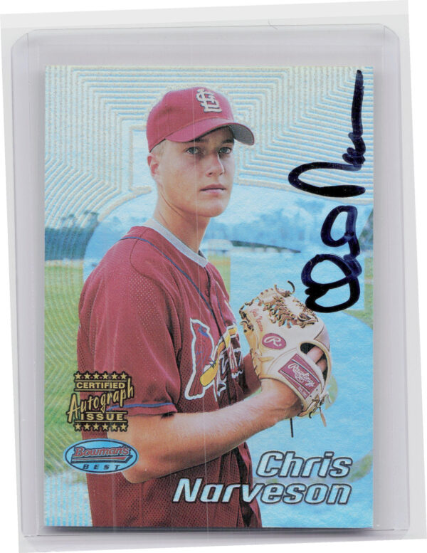 2002 Bowman's Best Chris Narveson AU RC #177 Cardinals