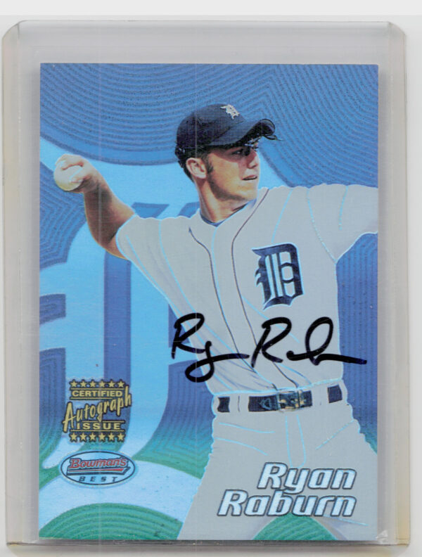 2002 Bowman's Best Ryan Raburn AU RC #159 Tigers