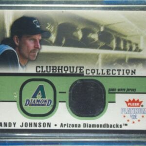 2002 Fleer Platinum Randy Johnson MEM Diamondbacks Clubhouse Collection
