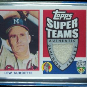 2002 Topps Super Teams Lew Burdette MEM #STR-LB Braves Relics